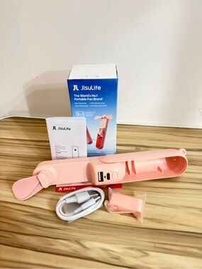 JISULIFE 3 IN 1 Portable Fan With Power Bank & Flashlight Featured